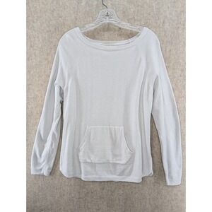 Barefoot Dreams CozyChic Ultra Lite Knit Boat Neck Pocket Pullover Sweater M